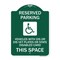 Signmission Reserved Parking Vehicles or Dis Vet Plates or State Disabled Card This Space, GW-1824-22999 A-DES-GW-1824-22999 - alternate 1